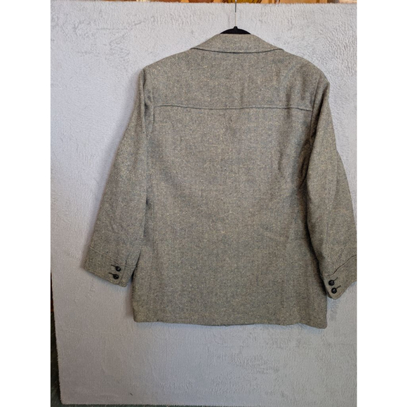 Pendleton Jacket Mens L Beige Brown Herringbone Wool Jacket Vintage - Picture 3 of 9